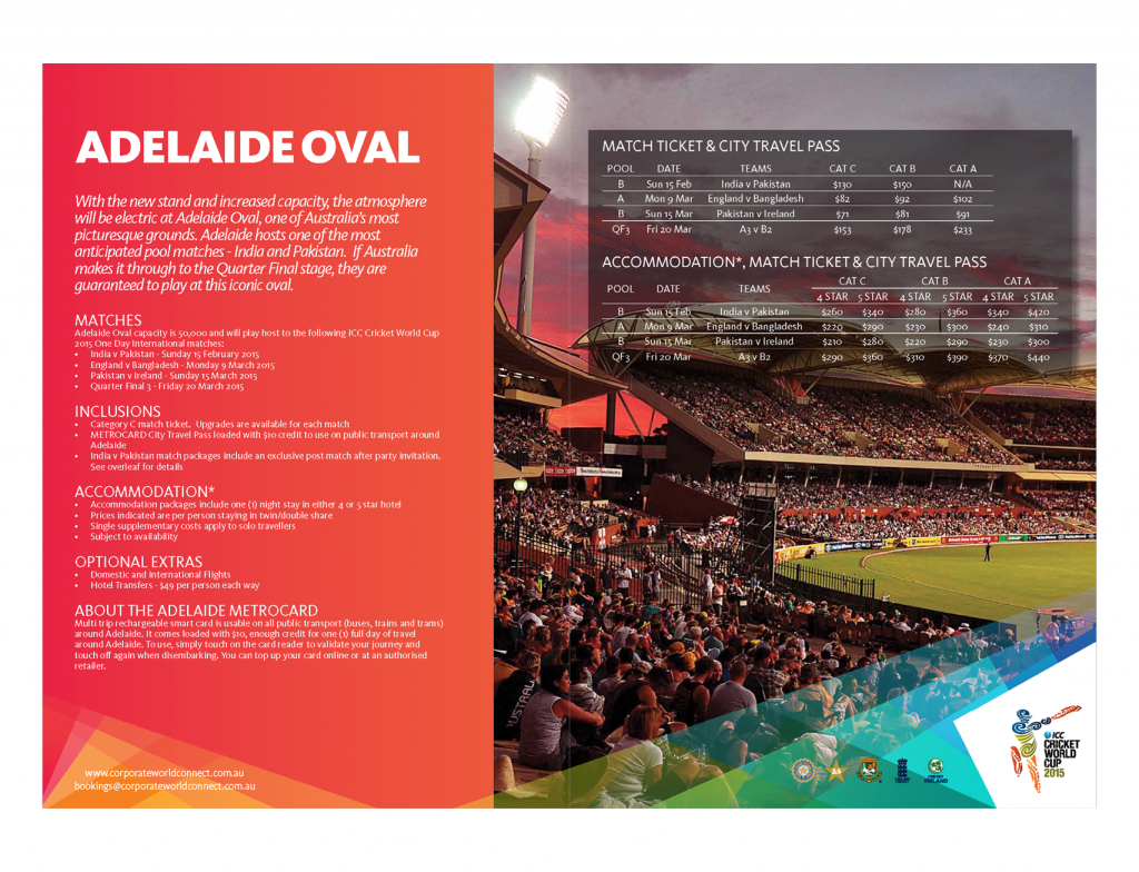 Cricket World Cup 2015 Brochure